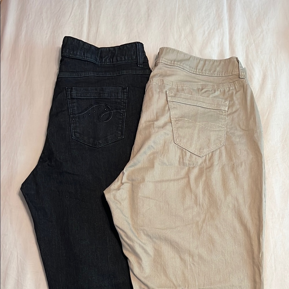 Black and Beige Jeans Set